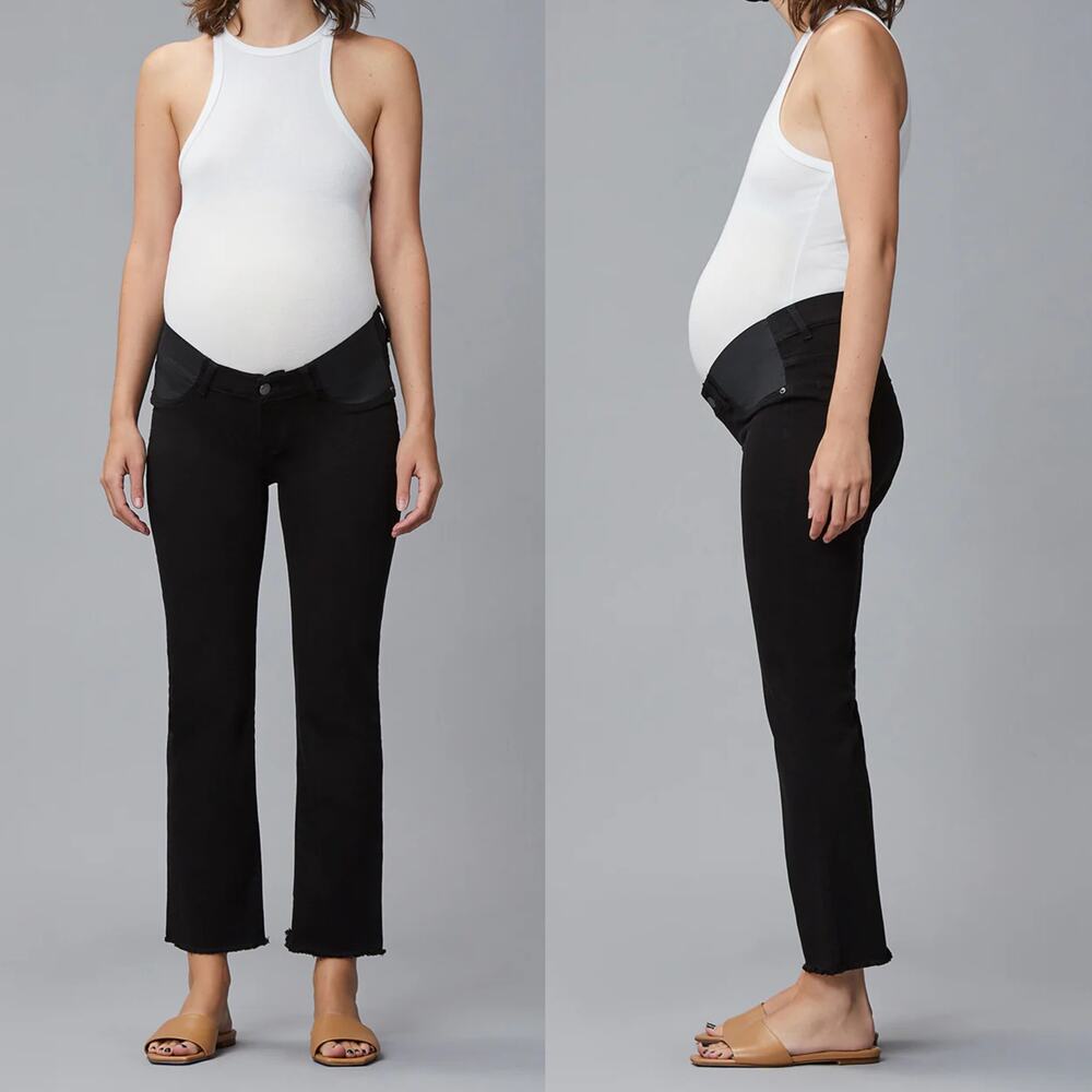 DL1961 Black Straight Leg Maternity Jeans